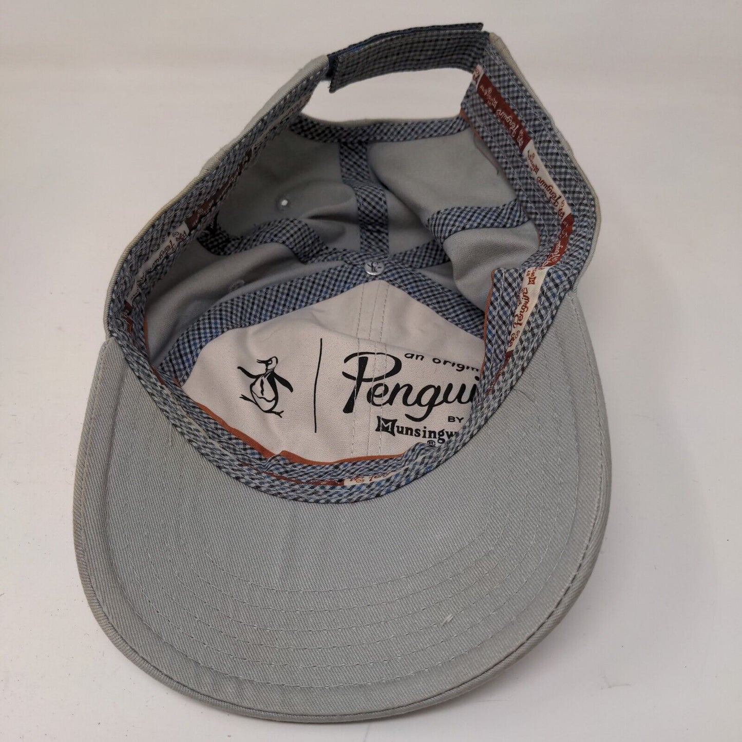 Penguin by Munsingwear Men's Strapback Hat Blue Gray OSFA Embroidered Logo