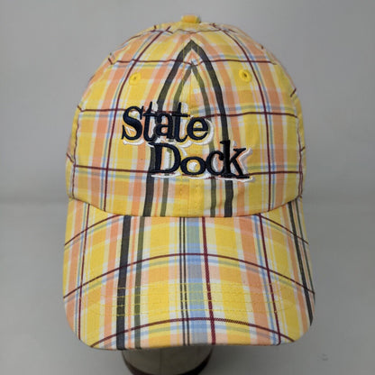 Ahead Extreme Mens State Dock Strapback Hat Adjustable Yellow Plaid