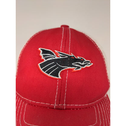 Youth Boys OC Platinum Snapback Mesh Back Hat Dragon Logo Red White Embroidered