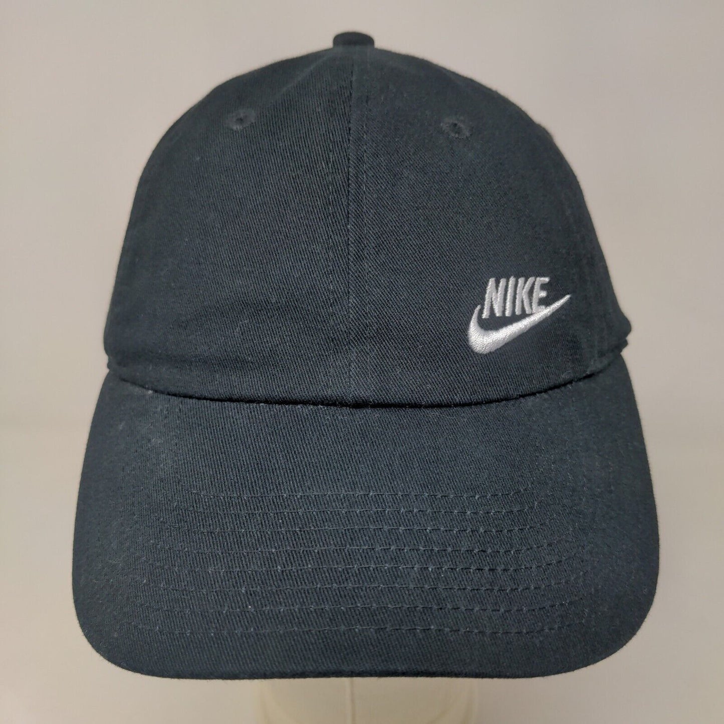 Nike S1ze Heritage 86 Men's Slideback Hat Black OSFM Embroidered Logo Swoosh