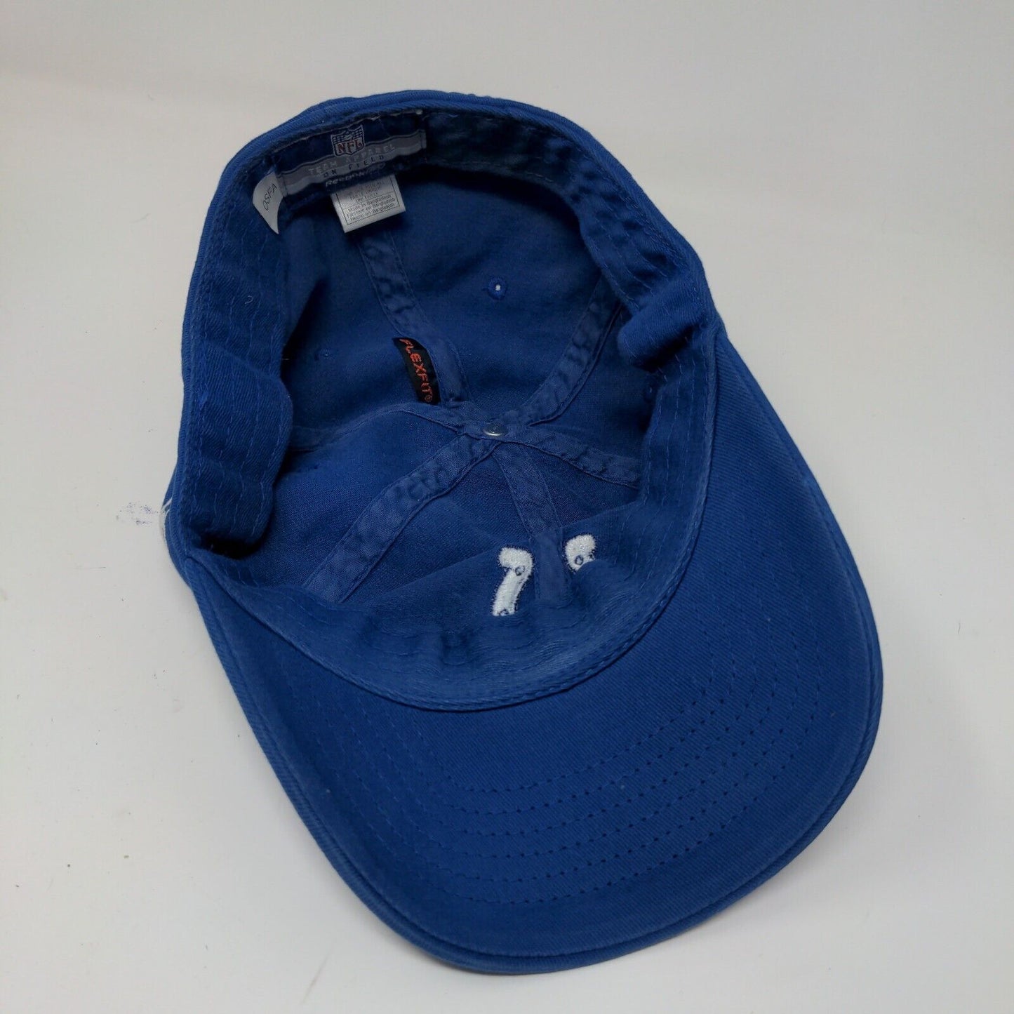 NFL Team Apparel Indianapolis Colts Reebok Flexfit Blue Official Hat Cap OSFA