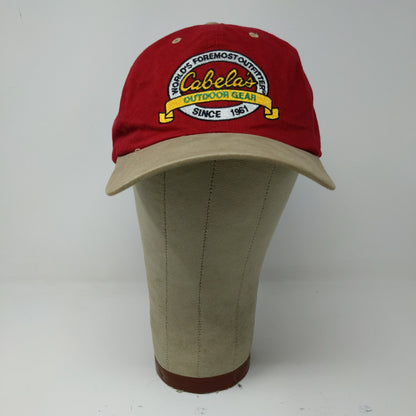 Paramount Headgear Cabela's Slideback Hat Embroidered Logo Red OSFA