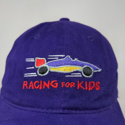 Racing for Kids Men's Strapback Hat Purple OSFA Embroidered Logo