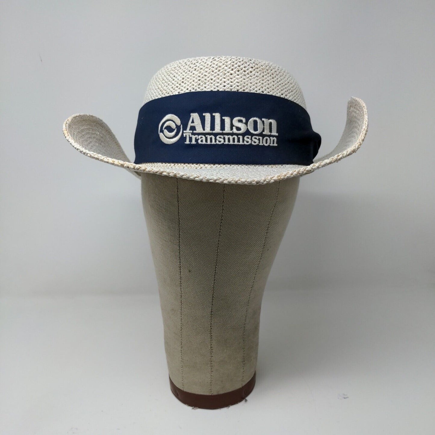 Allison Transmission Mens Panama Hat Cream OSFA Embroidered Logo Headband