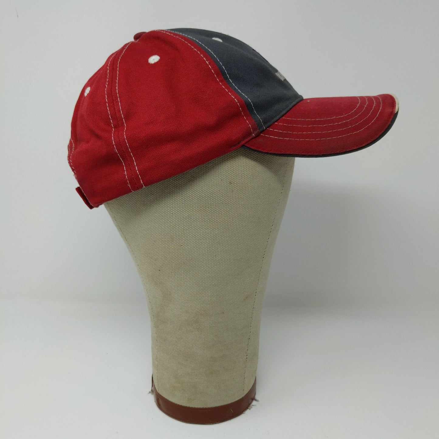 Dairyland Seed Strapback Hat Red Gray Embroidered Logo Farmer