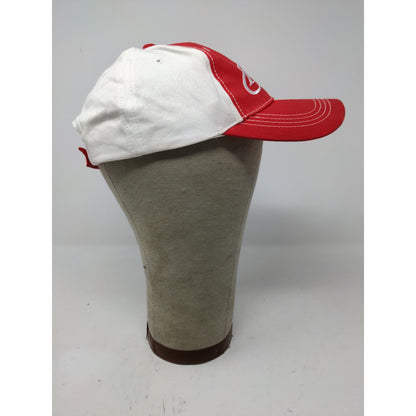 FLW Major League Fishing Strapback Hat Red & White Embroidered Logo SEE DESC