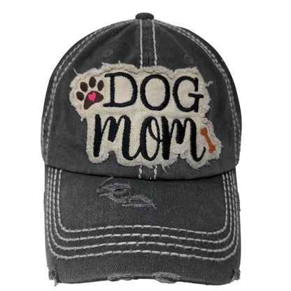 KBETHOS Women's Dog Mom Strapback Hat Gray Adjustable Patch Logo