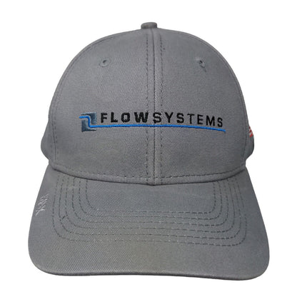 Triple Crown Max Men's Strapback Hat Gray OSFA Embroidered Flow Systems Logo