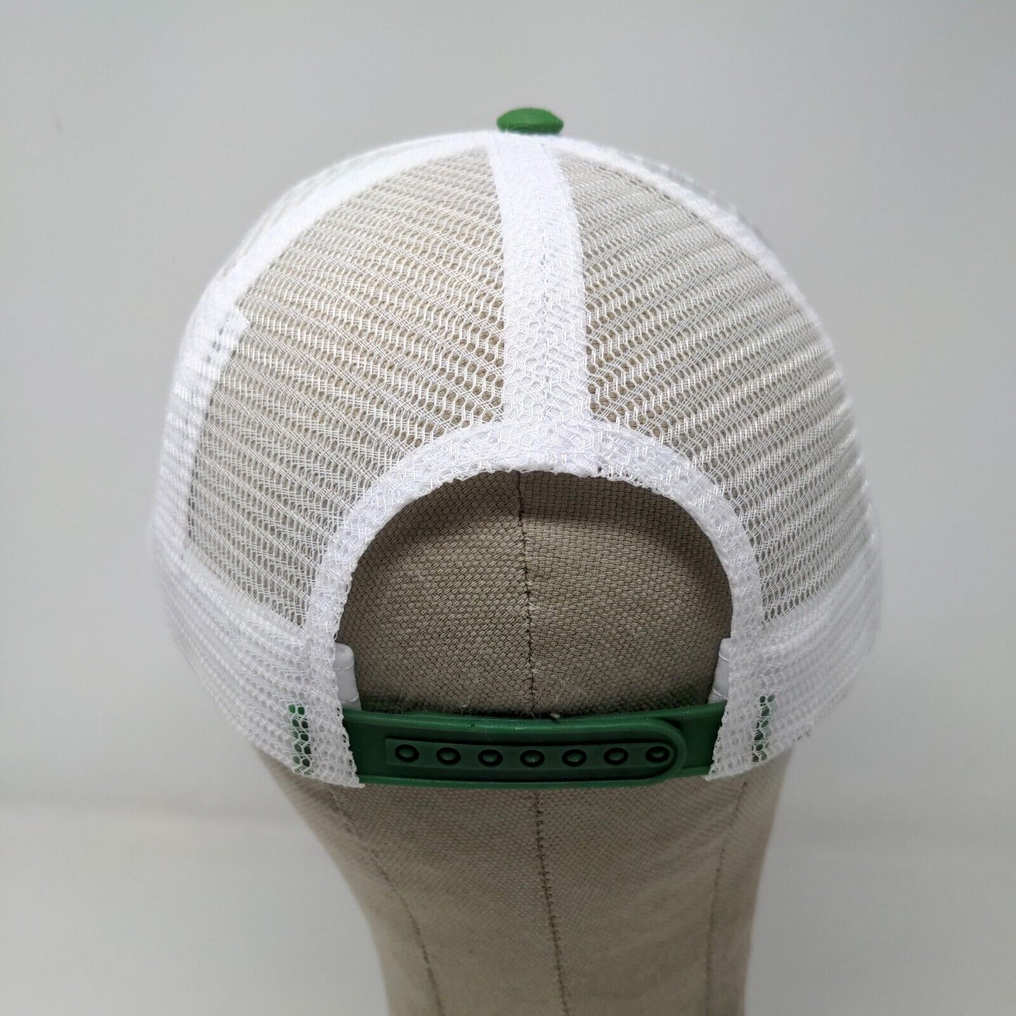 Reynolds Men's Snapback Mesh Back Trucker Hat Green White OSFM Embroidered Logo