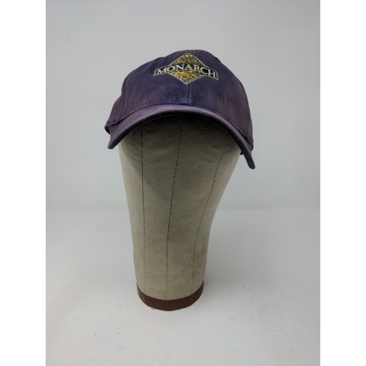 Monarch EZ Stretch Hat Size M/L Blue Faded Distressed Embroidered Logo