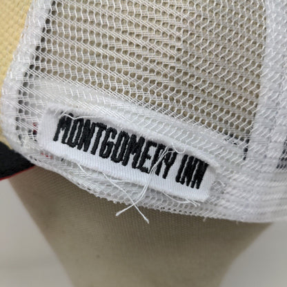 Cincinnati Reds MLB Snapback Mesh Back Hat Gold White Adjustable Montgomery Inn