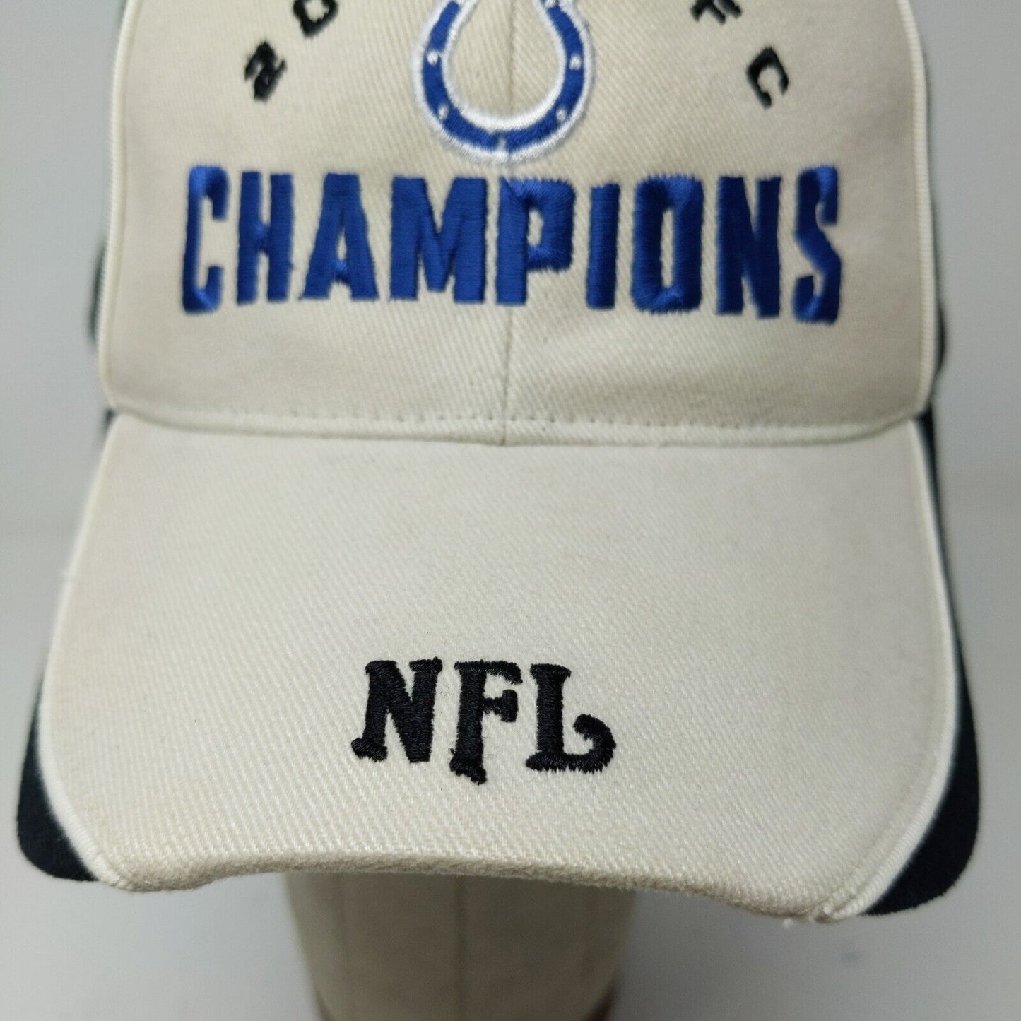 NFL Men's Strapback Indianapolis Colts 2006 AFC Champions Hat Black White OSFA