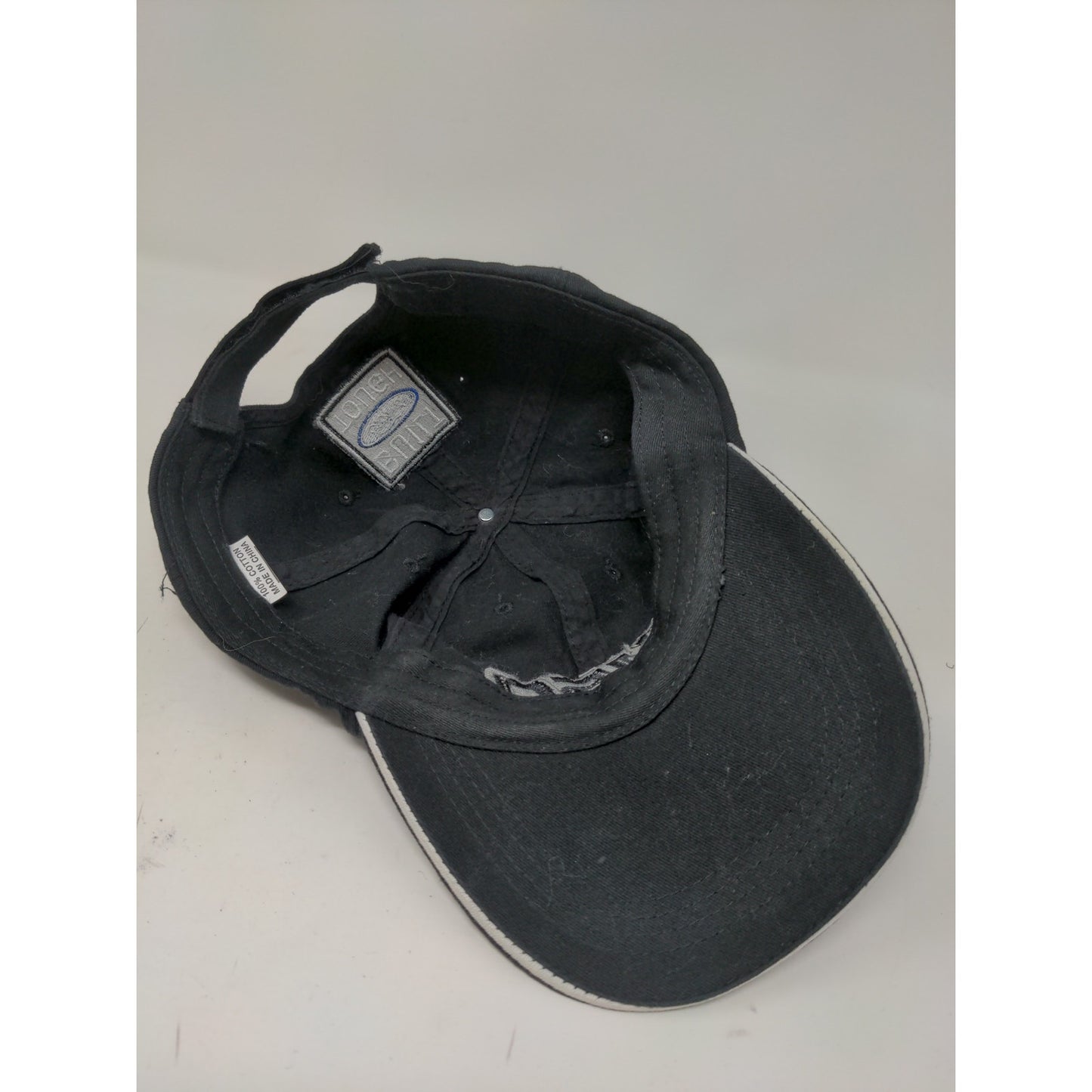 Ford F-150 Truck Built Ford Tough Strapback Hat Black Embroidered Spell Out