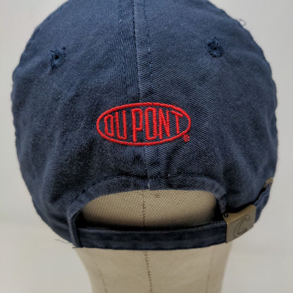 Cabela's Men's Slideback Hat Blue Size OSFM Embroidered Pioneer Seed Logo DuPont