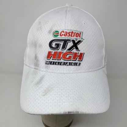 Castrol GTX High Mileage Strapback Hat White Embroidered Logo