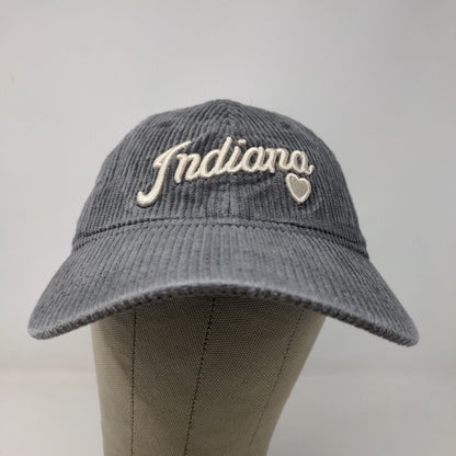 Home Free Women's Slideback Hat Gray OSFM Embroidered Logo Heart Indiana