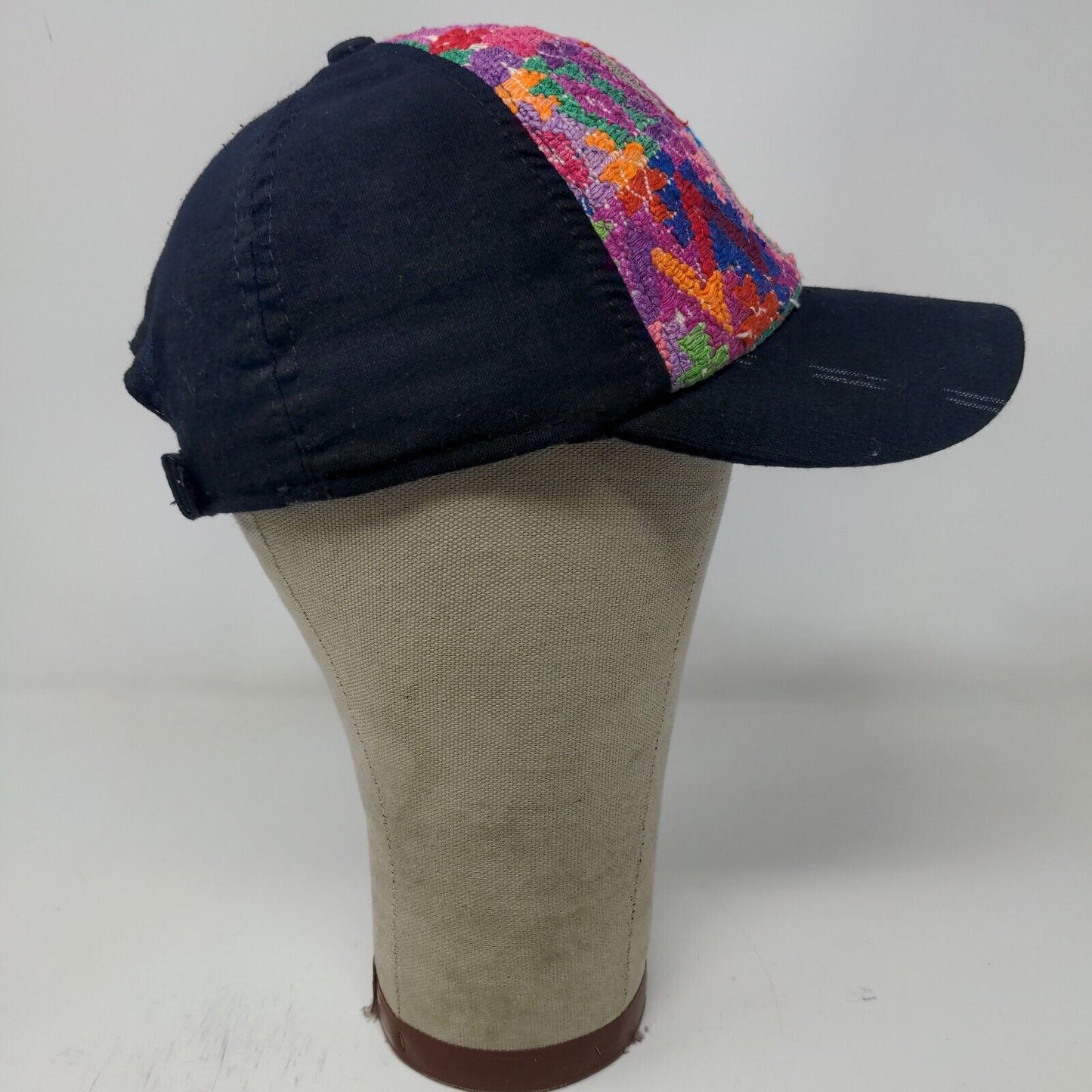 Unbranded Colorful Embroidered Strapback Hat Blue Adjustable Rainbow