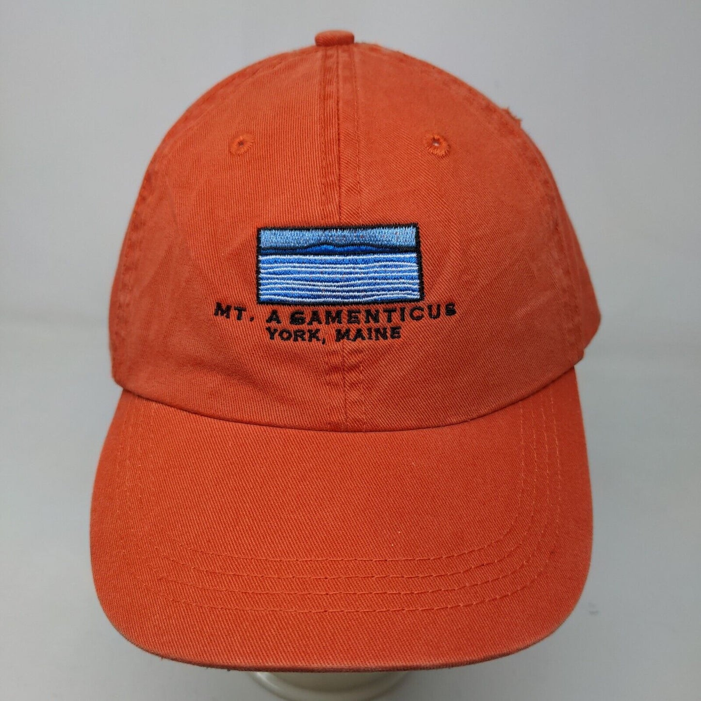 Alternative Men's Slideback Hat Orange Adjustable Embroidered Mt Agamenticus