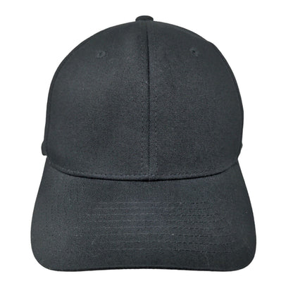 Yupoong Men's FlexFix Fitted Hat Black Size L-XL Blank Cotton Spandex Blend