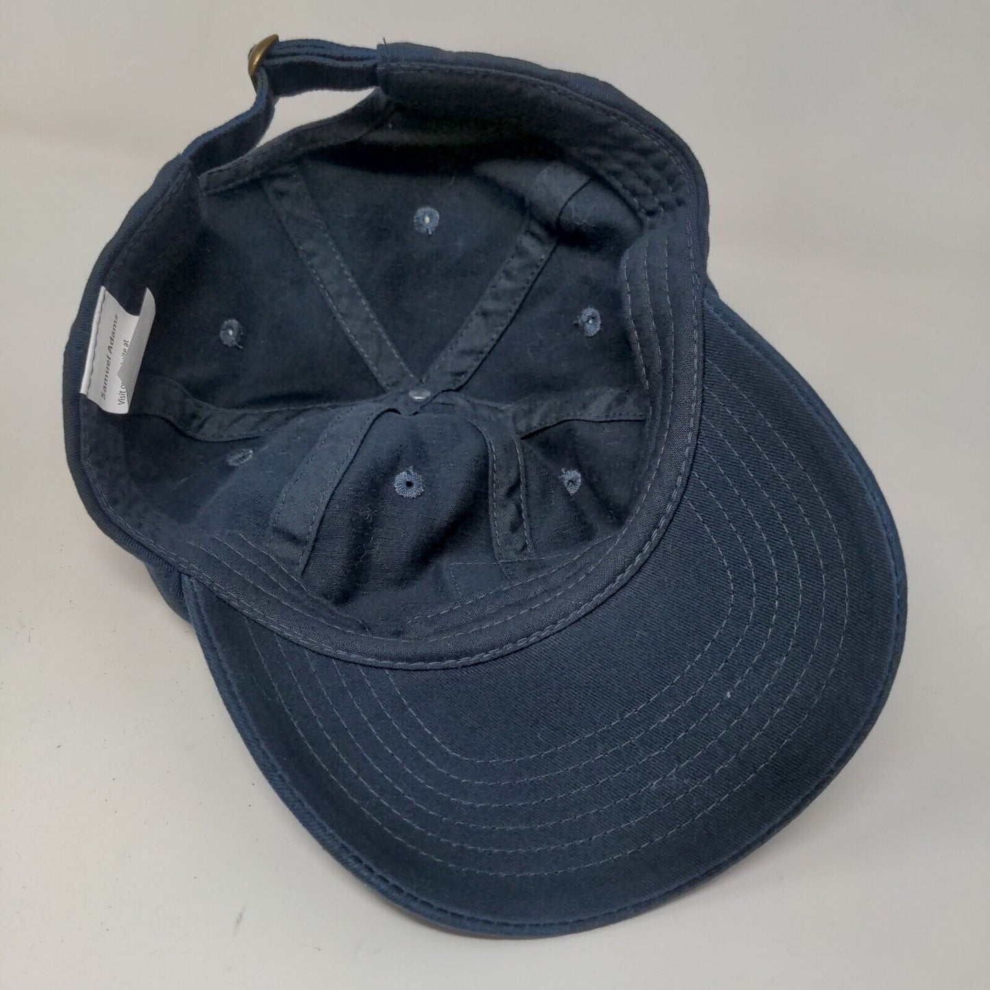 Samuel Adams Men's Slideback Hat Blue Adjustable Embroidered Logo 100% Cotton