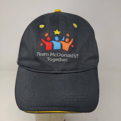 Team Mcdonald's Men's Strapback Hat Black Adjustable Embroidered Logo