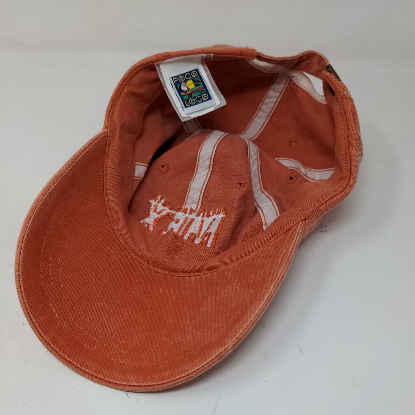 Poco Loco Men's Slideback Hat Orange Size OS Embroidered Peurto Vallarta Logo