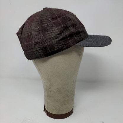 Ashword Brickyard Crossing Hat Gray Purple Plaid Golf Vintage Made in USA