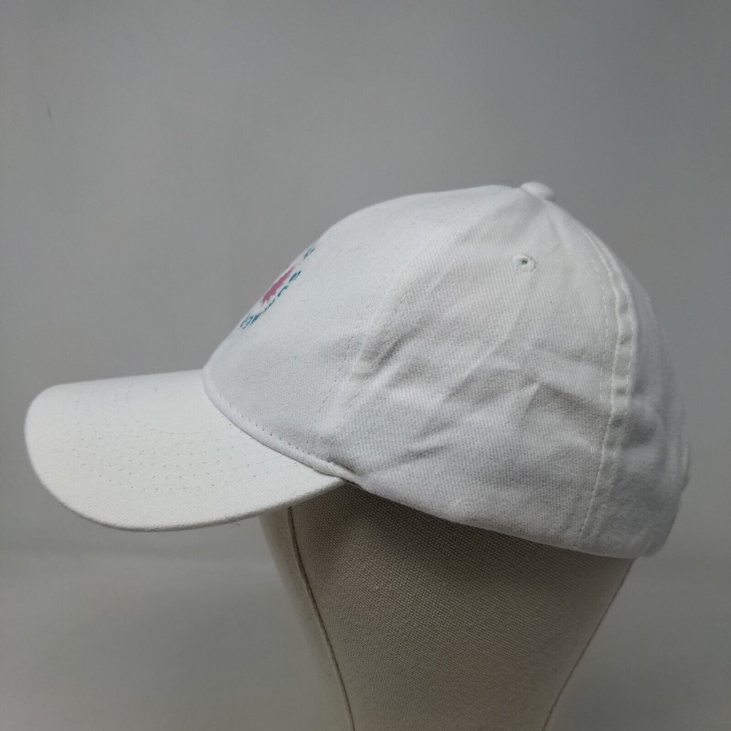 Vista Men's Slideback Hat White Adjustable Embroidered Hox Summer Club Logo