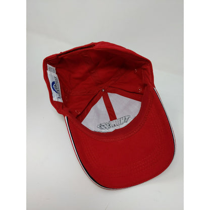 Thunder on the Gulf Orange Beach AL Alabama Strapback Hat Red Embroidered