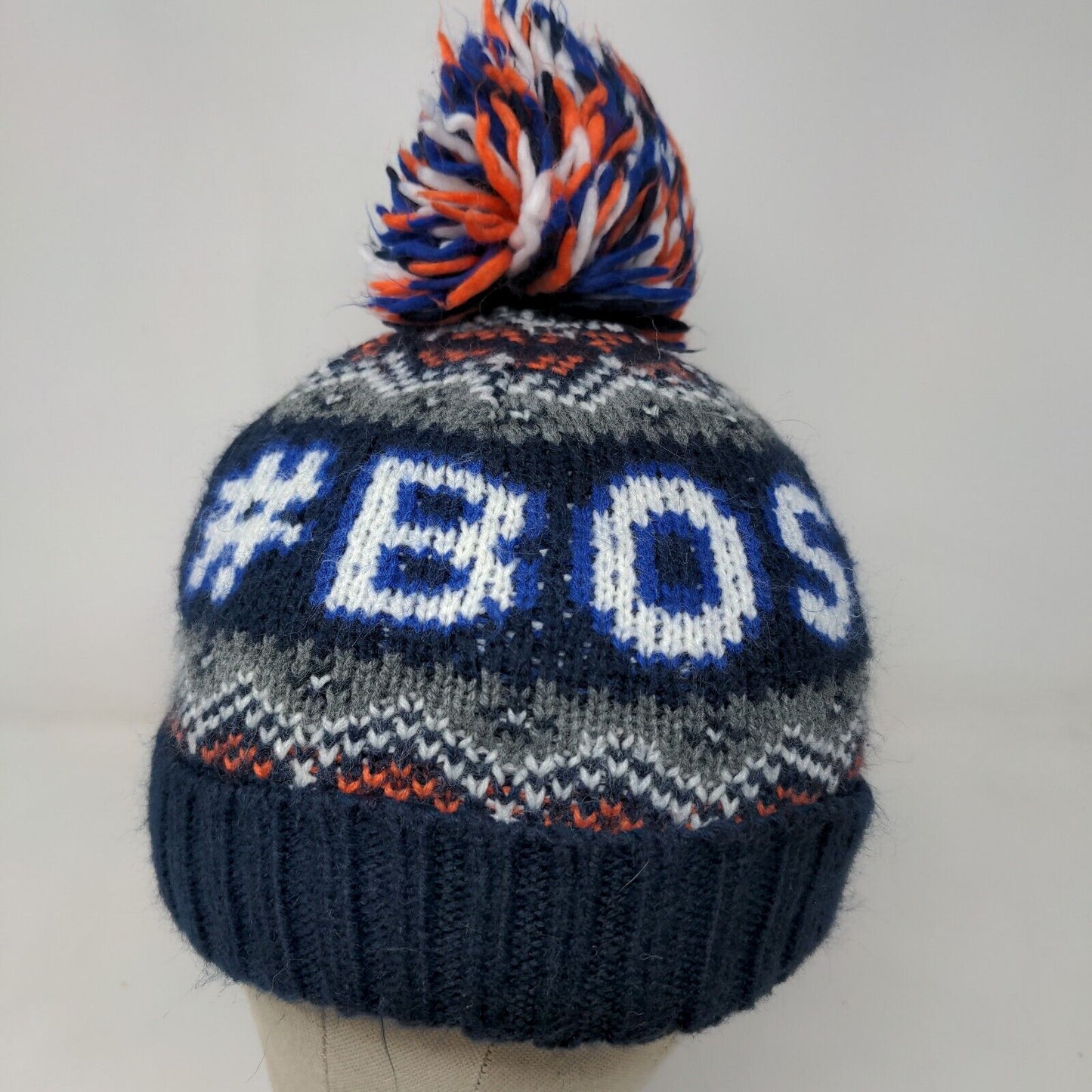 The Children's Place Baby Beanie Hat Knit Blue S 12-24 Months Fair Isle #Boss