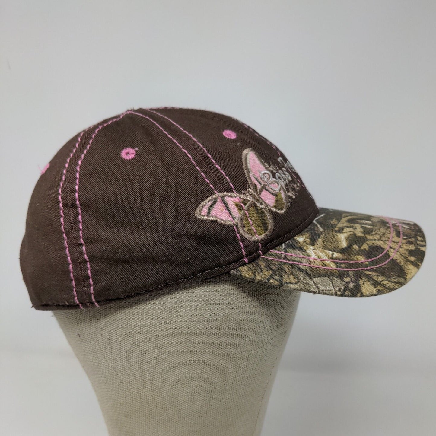 Bass Pro Shops Girls Strapback Camo Hat Brown Camo Size Youth Embroidered