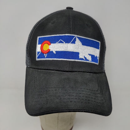 Uluru Colorado Snapback Mesh Back Hat Black OSFM Embroidered Logo