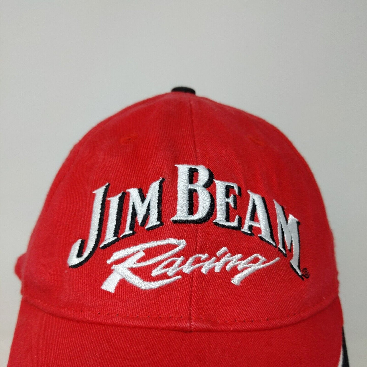 Stylemaster Strapback Hat Jim Beam Racing Red Black OSFA Embroidered Logo #7