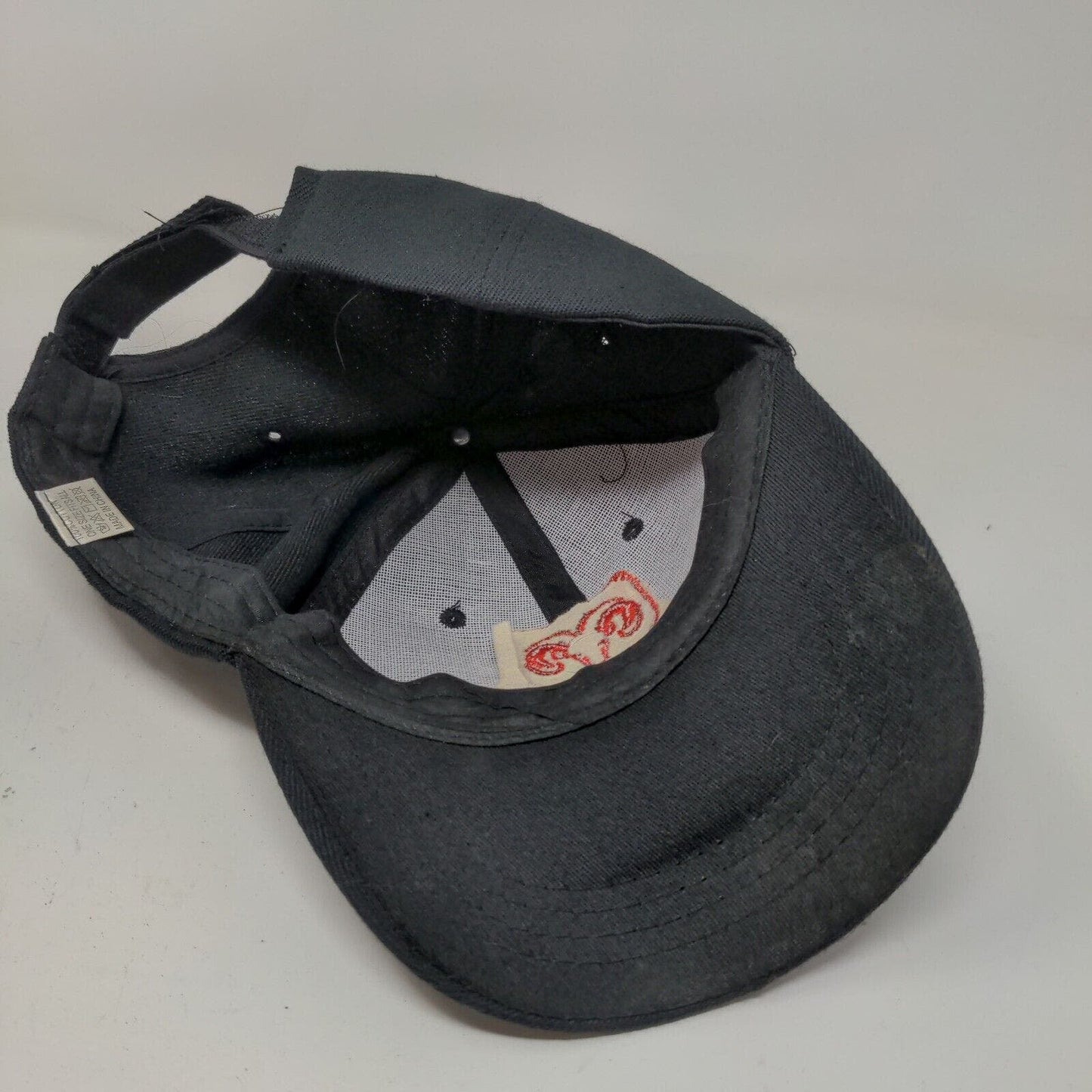 Dodge Ram Men's Strapback Hat Black Red OSFA Embroidered Logo 100% Cotton