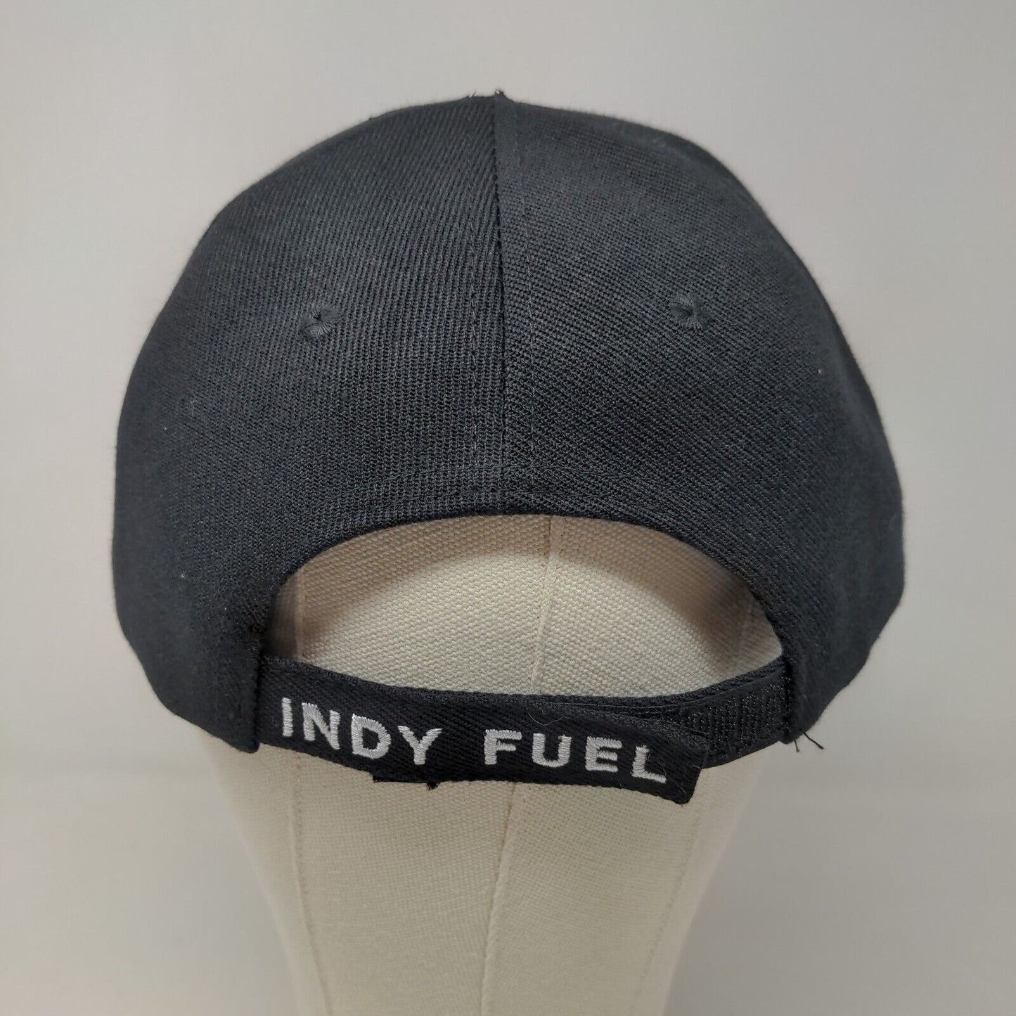 Indy Fuel Men's Strapback Hat Black Adjustable Embroidered Logo Acrylic Hockey