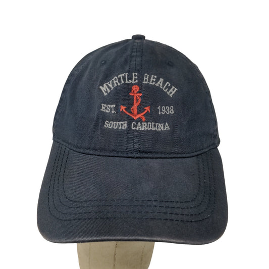 Prairie Mountain Men's Slideback Hat Blue Myrtle Beach South Carolina Logo