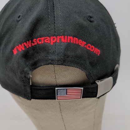 Scrap Runner Embroidered Black Slide Back Hat Cap Adjustable Spell Out Logo