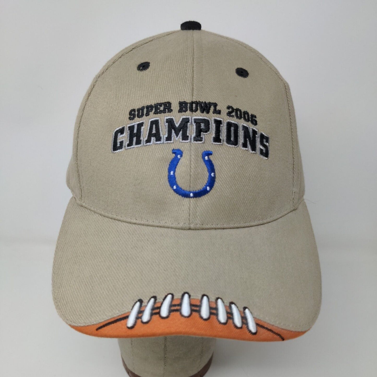 Reebok NFL Indianapolis Colts 2006 Super Bowl Champions Strapback Hat Tan OSFA