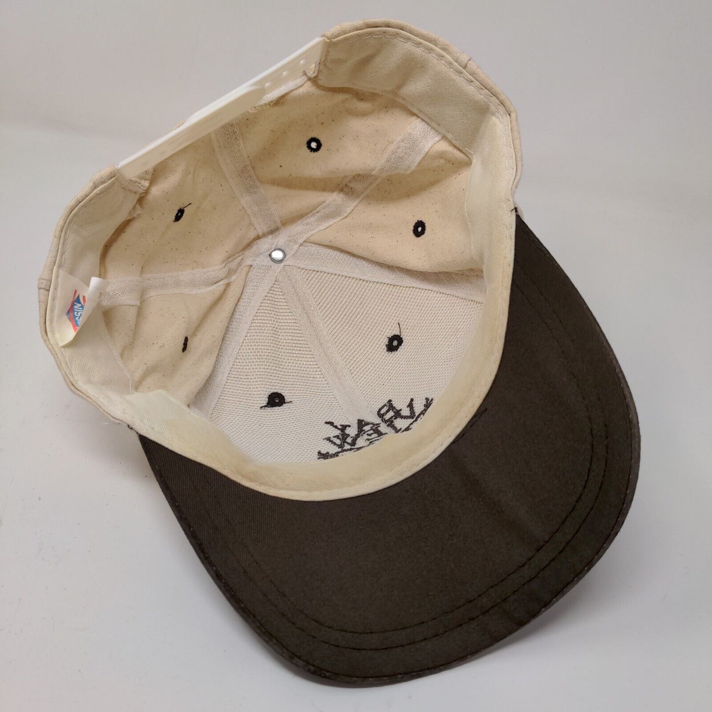 Nissin Men's Bay View Golf Snapback Hat Tan Brown OSFM Distressed