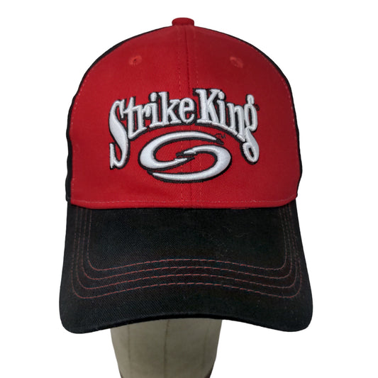 Strike King Fishing Lure Strapback Hat Red Black OSFM Embroidered Logo