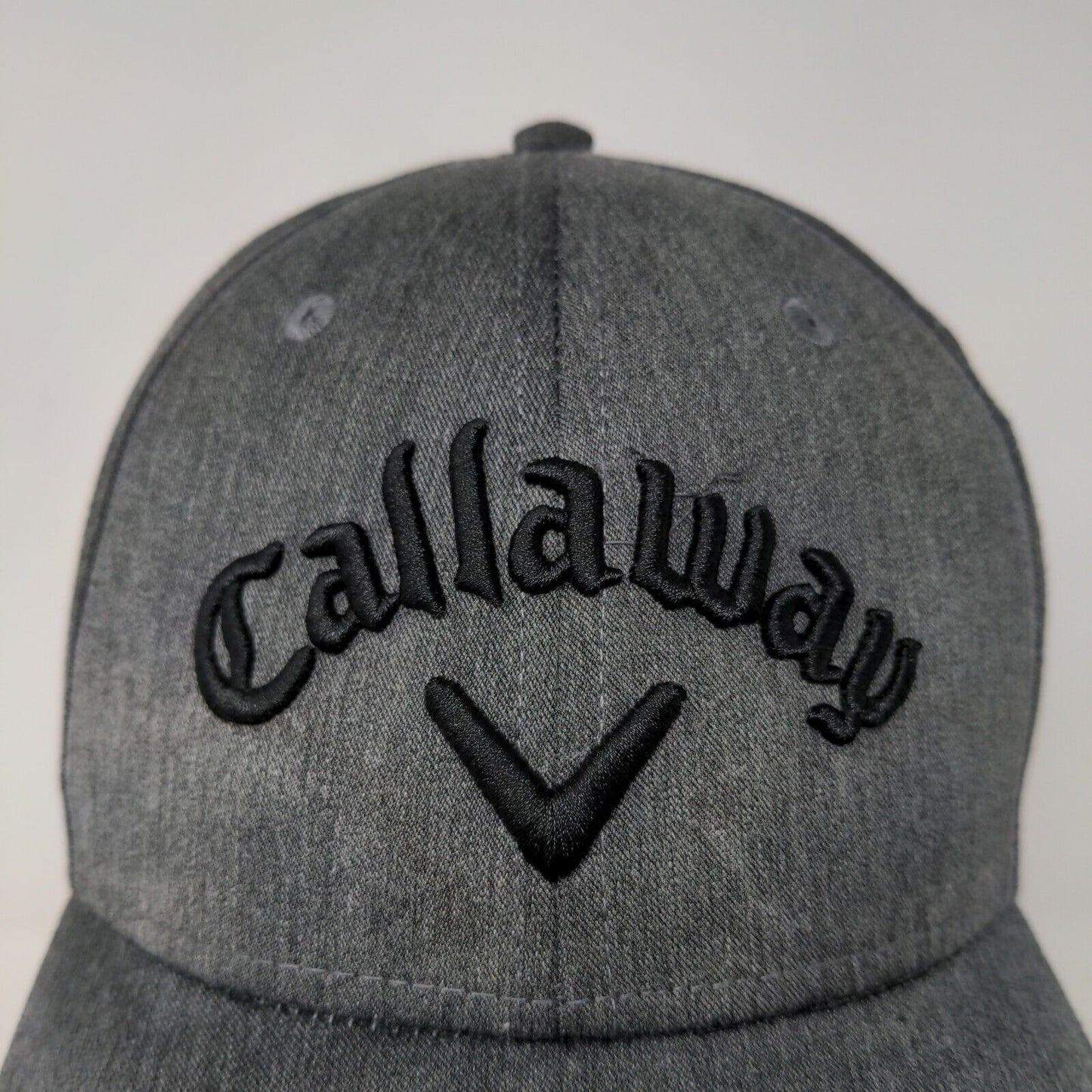 Callaway Golf Snapback Hat Gray Adjustable Polyester Spell Out Logo Embroidered
