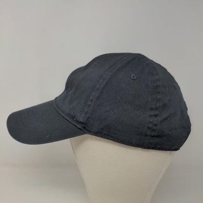 Unbranded Men's Strapback Hat Black Adjustable Blank 100% Cotton