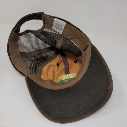 Co-Alliance Mens Hat Meshback Strapback Brown OSFA Embroidered Logo Farmer