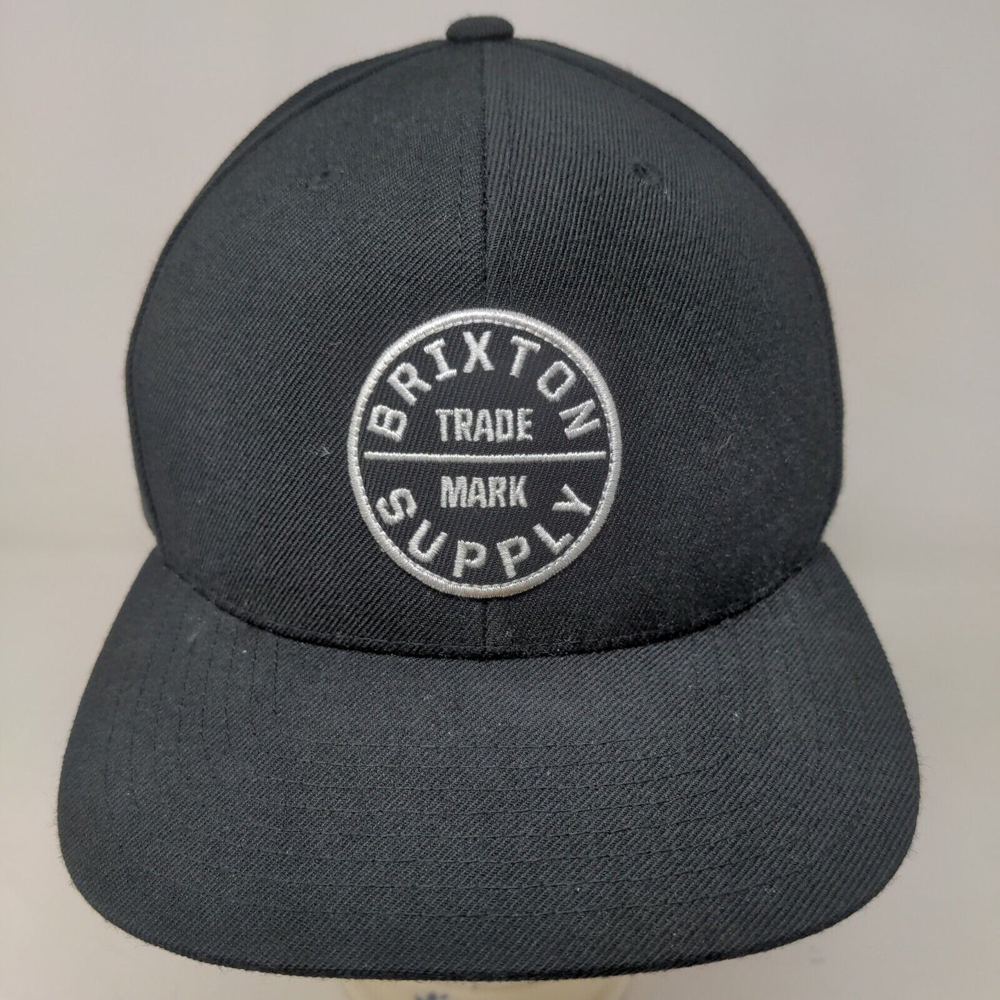 Brixton Men's Snapback Hat Black Adjustable Embroidered Big Logo