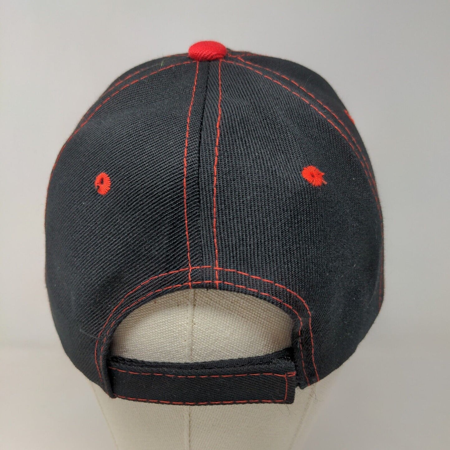 Unbranded Men's Strapback Hat Black Red Embroidered New York Logo