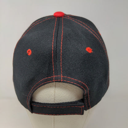Unbranded Men's Strapback Hat Black Red Embroidered New York Logo
