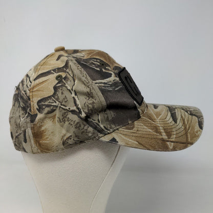 Daystone Men's Snapback Hat Brown Camo CAT Caterpillar Embroidered Logo