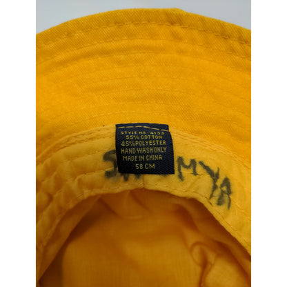 Woodleigh Bucket Hat Yellow Size 58 CM Embroidered Spell Out
