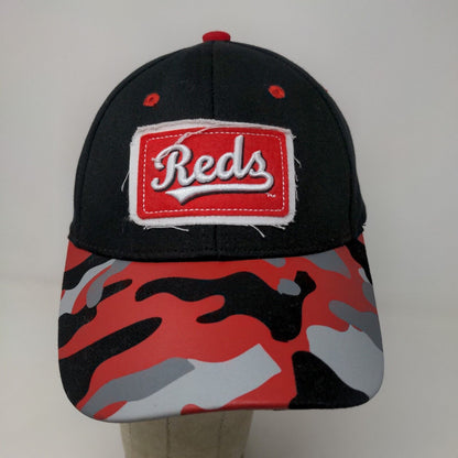 Melonwear Men's Snapback Hat Black Red Camo Adjustable Cincinnati Reds Logo