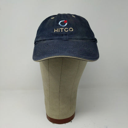 Otto Hitco Strapback Hat Blue Adjusted Embroidered Logo Cotton